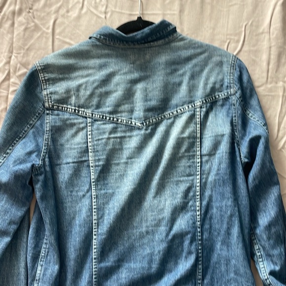 J.crew Western Chambray Shirt Sz 10 - Picture 5 of 6